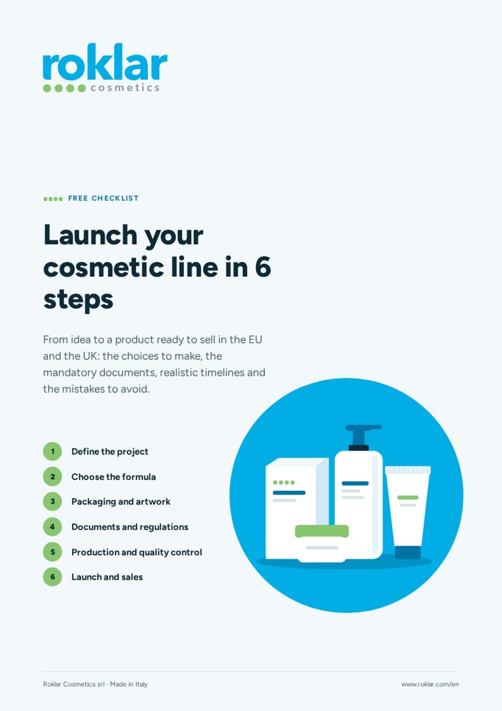 Cover of the checklist Launch your cosmetic line in 6 steps