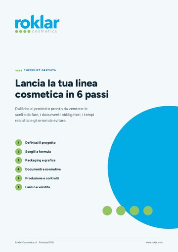 Copertina della checklist Lancia la tua linea cosmetica in 6 passi